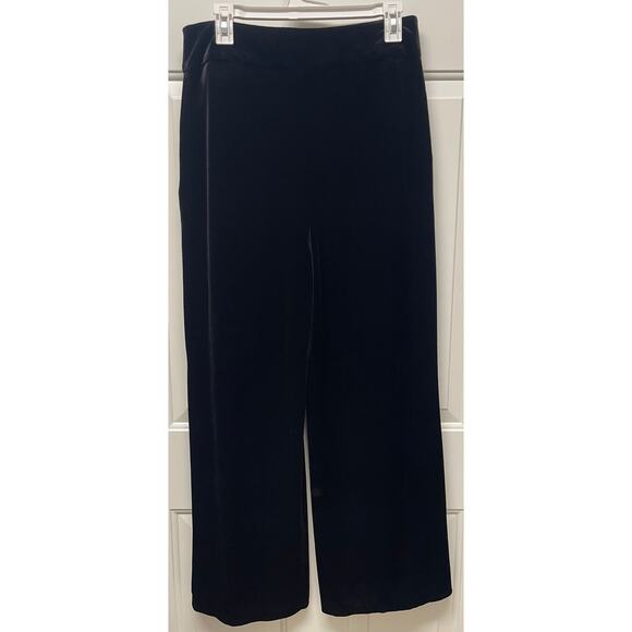 Calvin Klein Women’s velour wide leg dress pants black size 10 office formal - Picture 5 of 5